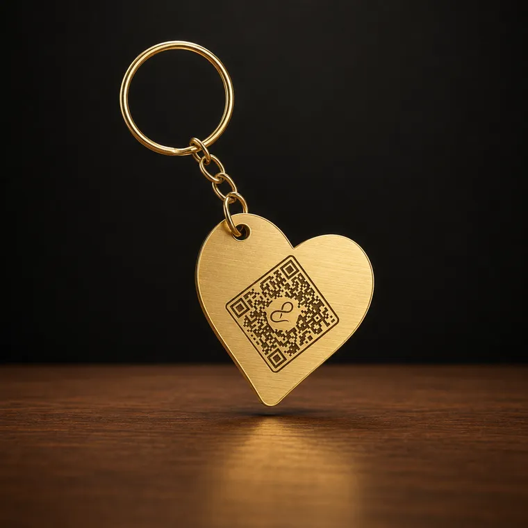 Personalised QR Memorial Keyring